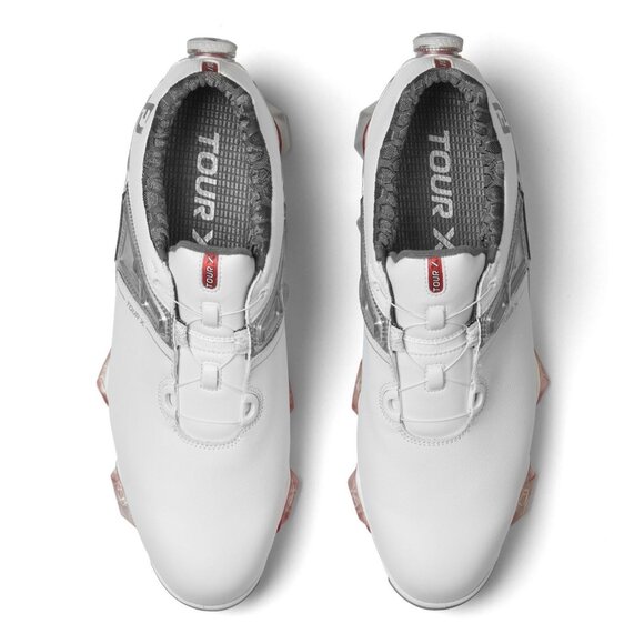 Foot Joy Tour X 55406 golf shoes white grey and red 8 M New - Picture 2 of 7